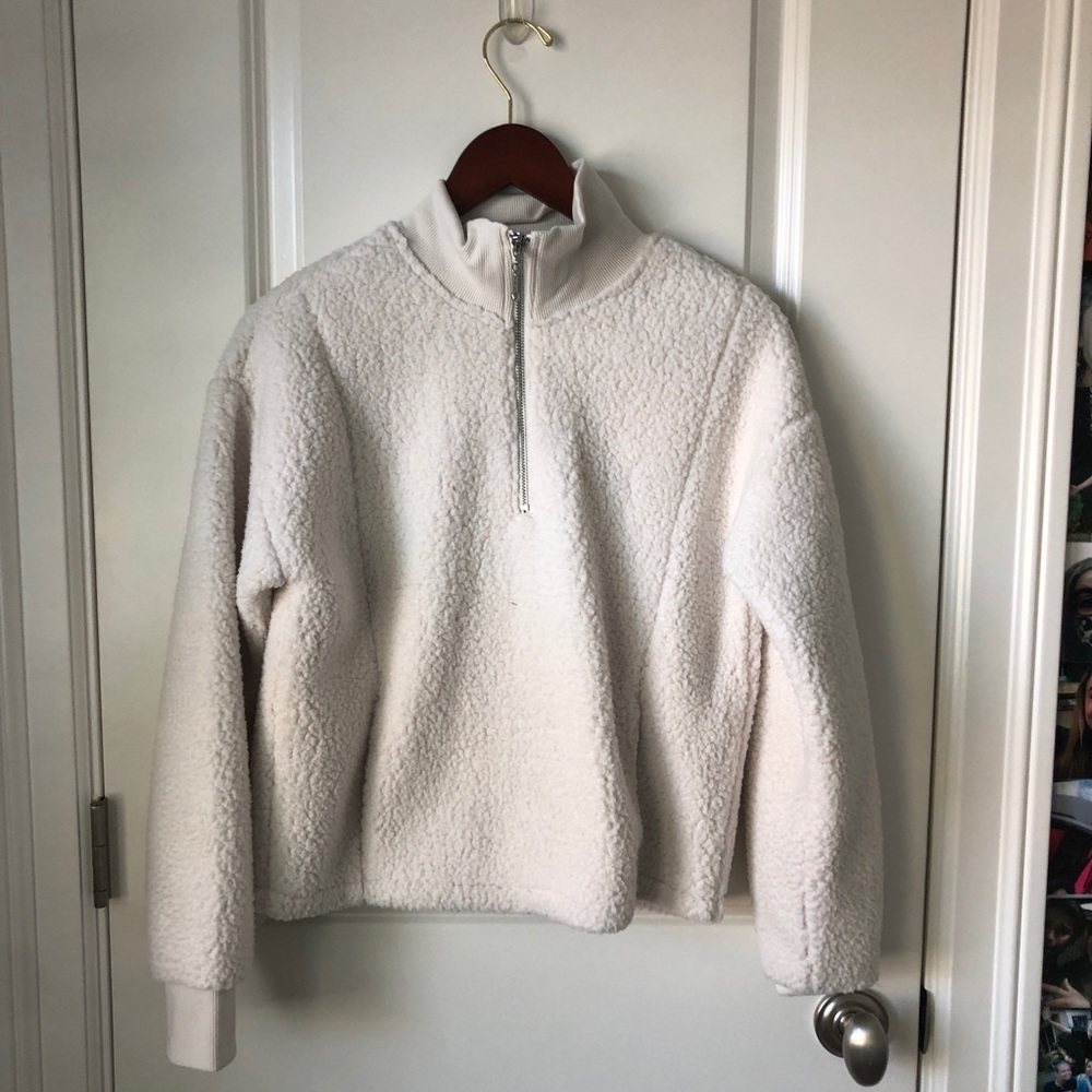 Banana Republic Quarter Zip Sherpa